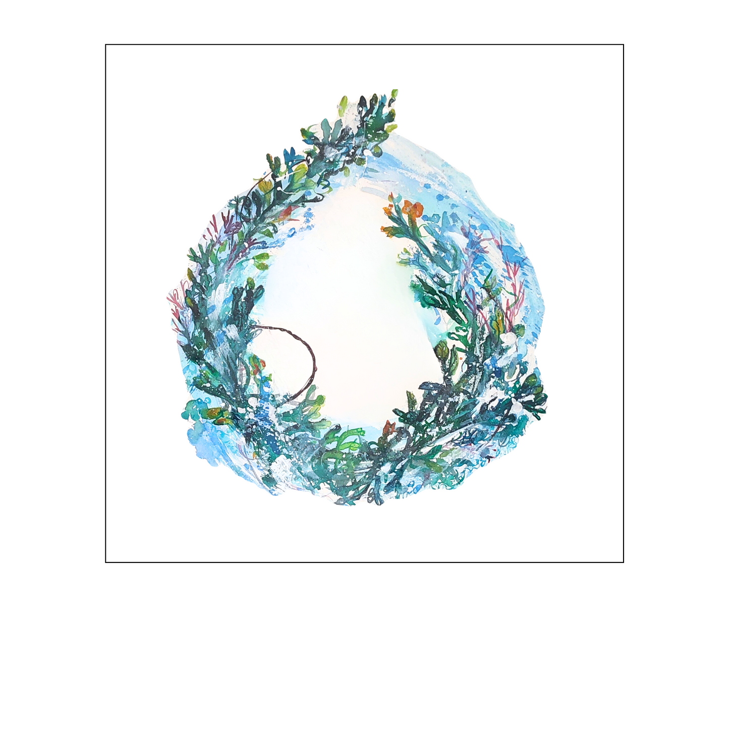 Seaweed Wreath Print