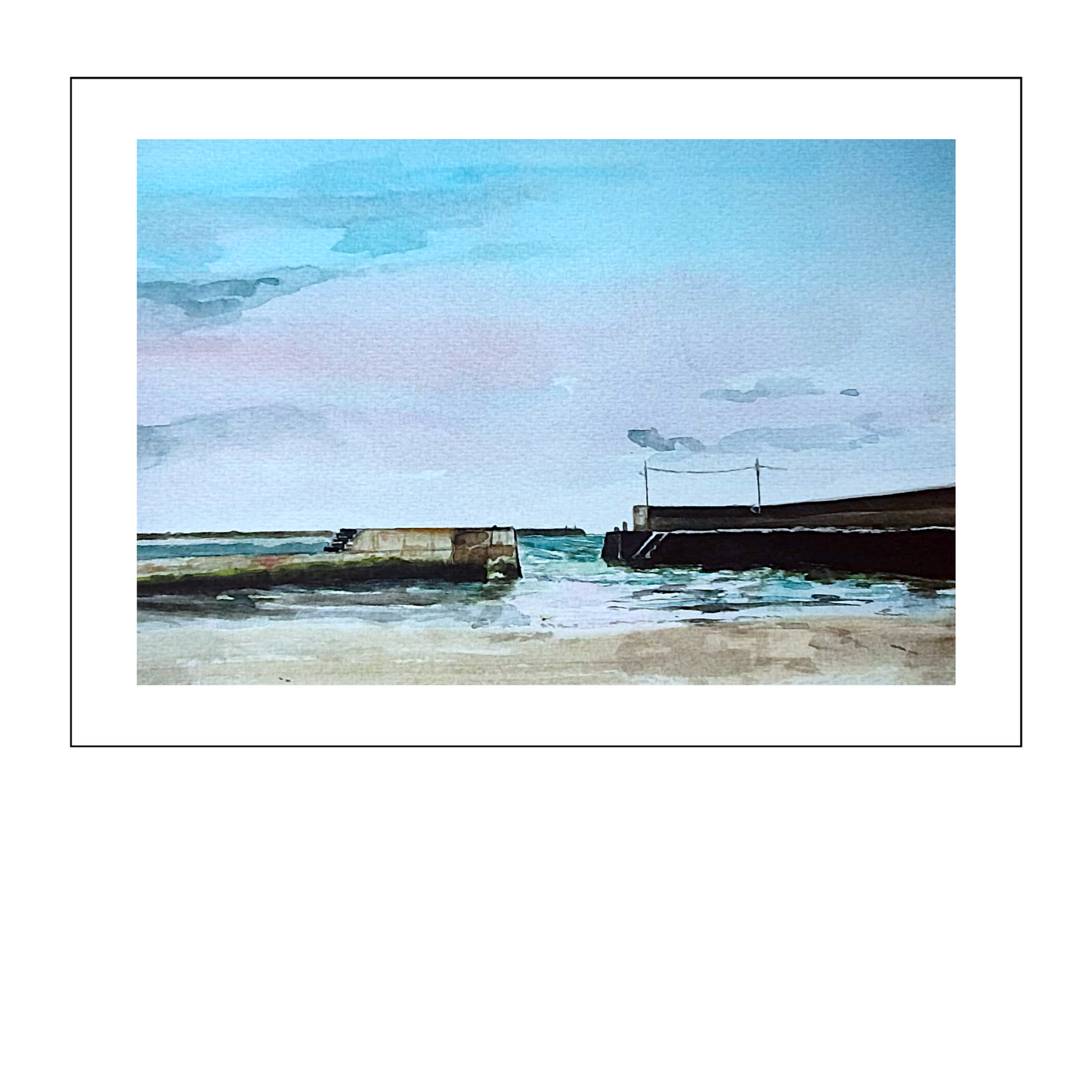 Evening light, the pier print
